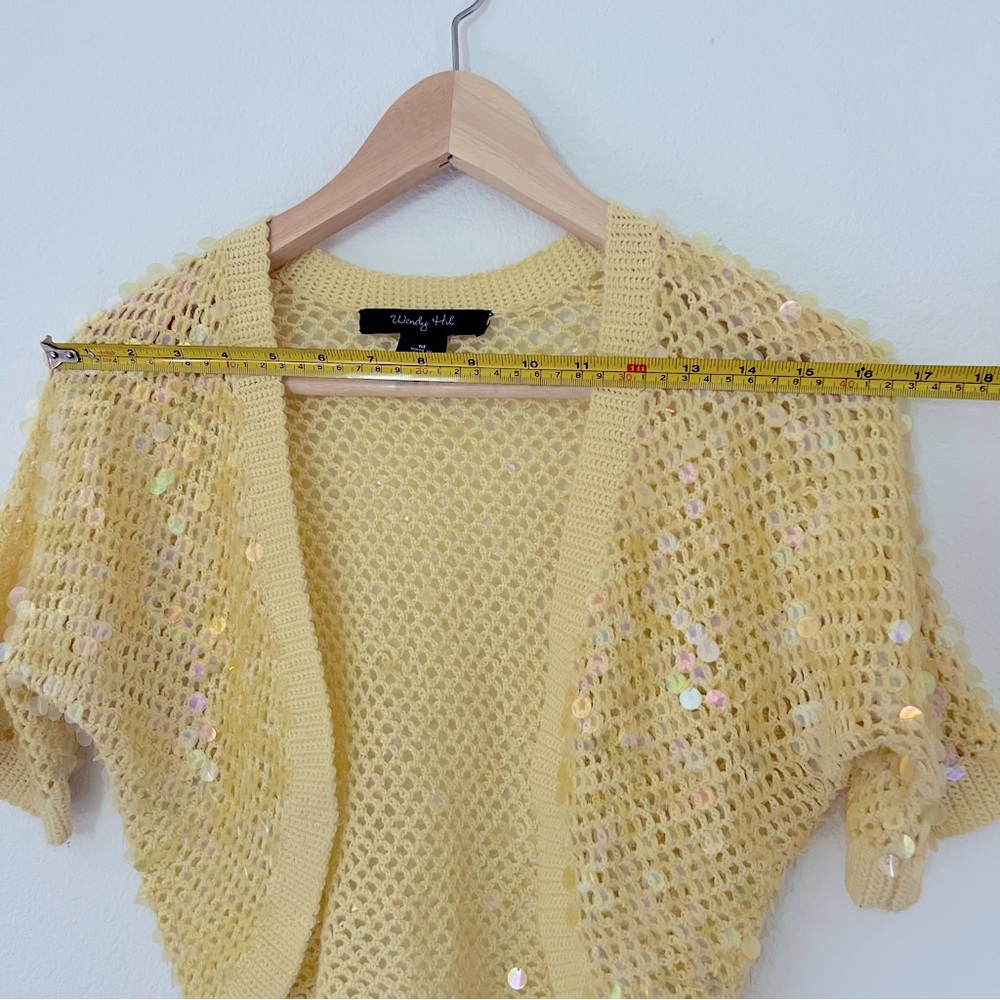 Wendy Hil NWOT sequin knit shrug - Picture 3 of 8